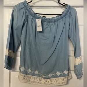 Off the shoulder top.
